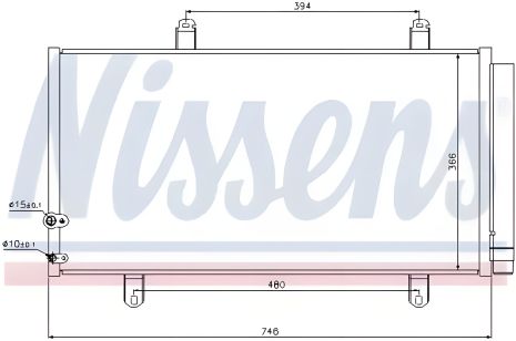 Радіатор кондиціонера CAMRY, NISSENS (з двигуном) (940194) (88460-06210) Радіатор кондиціонера CAMRY, NISSENS (з двигуном) (940194) (88460-06210)