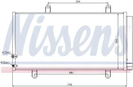 Радіатор кондиціонера CAMRY, NISSENS (з двигуном) (940194) (88460-06210) Радіатор кондиціонера CAMRY, NISSENS (з двигуном) (940194) (88460-06210)