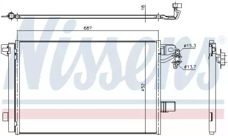 Радиатор кондиционера VW TRANSPORTER T5 (03-) 2.0 TDi (+) (Nissens), 940345 Радиатор кондиционера VW TRANSPORTER T5 (03-) 2.0 TDi (+) (Nissens), 940345