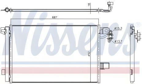 Кондиционерный радиатор для VW TRANSPORTER T5 (03-) 2.0 TDi (+) (Nissens), 940345 Кондиционерный радиатор для VW TRANSPORTER T5 (03-) 2.0 TDi (+) (Nissens), 940345