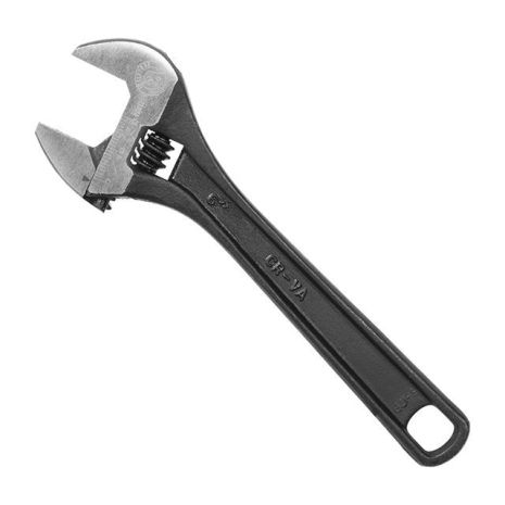 Ключ розвідний, 150 мм, Cr-V, чорний, фосфатований INTERTOOL XT-0056