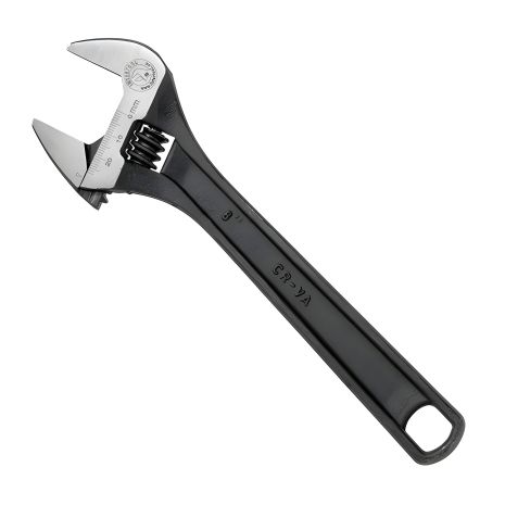 Разводной ключ, 200 мм, Cr-V, черный, фосфатированный INTERTOOL XT-0058