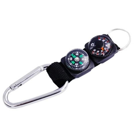 Компас-брелок с термометром Mini Keychain Multifunction Camping Compass Thermometer Outdoor Climbing Survival Device Black Компас-брелок с термометром Mini Keychain Multifunction Camping Compass Thermometer Outdoor Climbing Survival Device Black