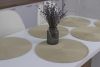 Набор круглых сервировочных килимков (6 шт.) одного цвета - beige