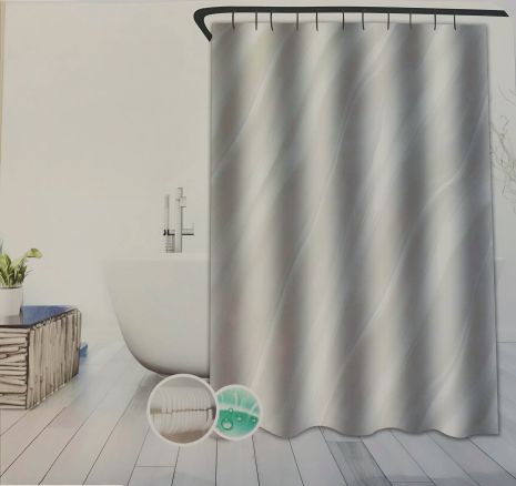 Штора для ванної 180*180 cм тканинна Cortina 85009 Штора для ванної 180*180 cм тканинна Cortina 85009