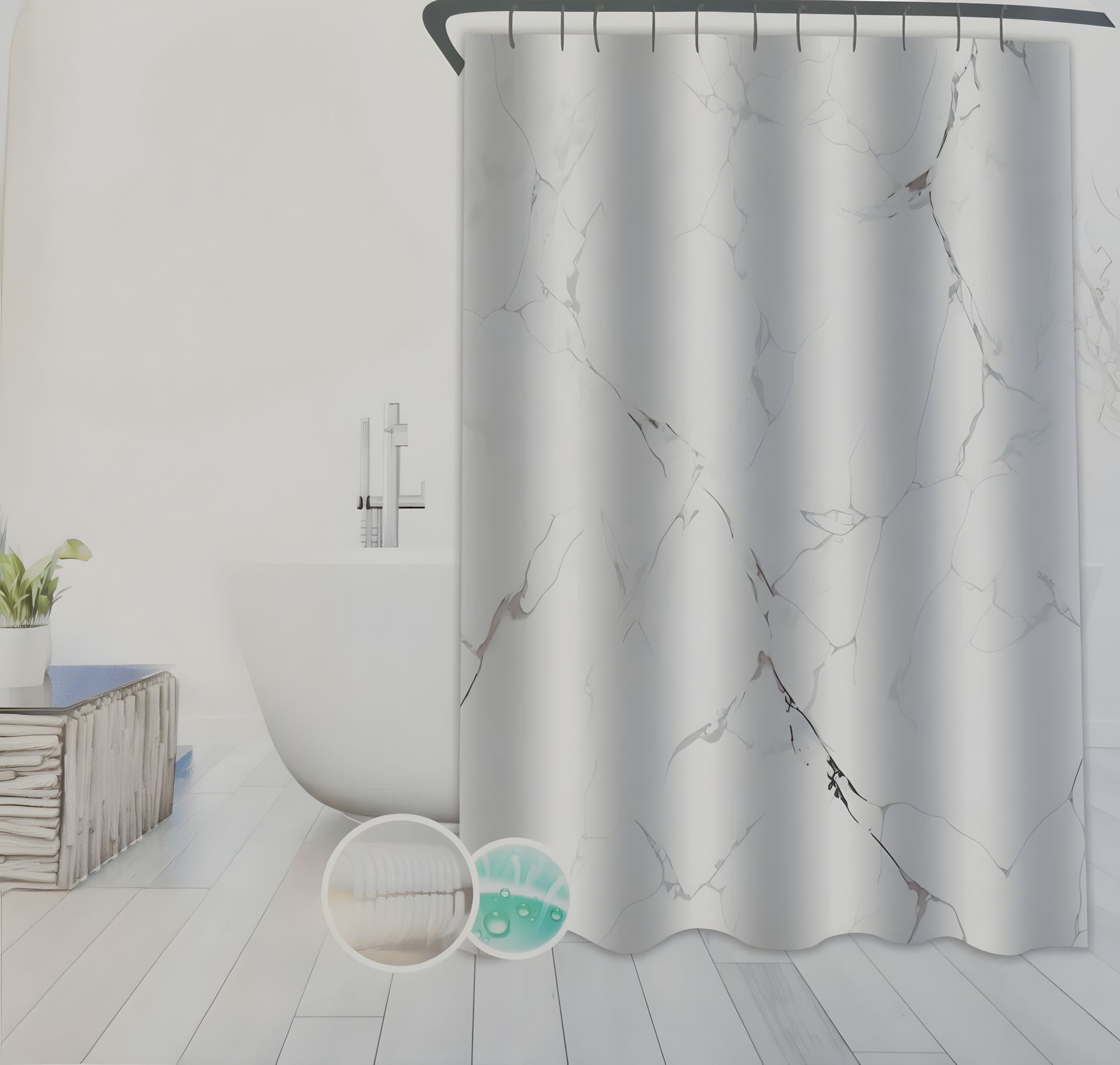 Ванная занавеска 180x180 см из ткани Cortina 85010 Ванная занавеска 180x180 см из ткани Cortina 85010