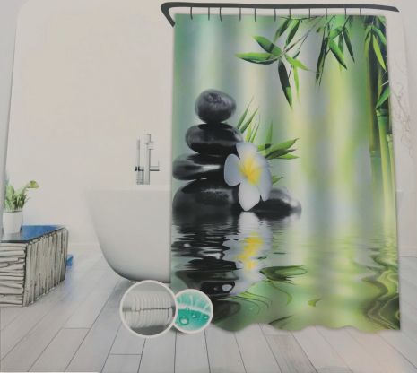 Тканинна штора для ванної 180*180 cм Cortina 85001