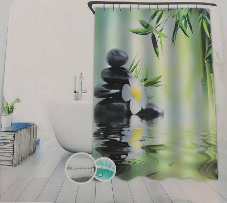 Тканинна штора для ванної 180*180 cм Cortina 85001