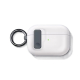 Чохол для AirPods 4 білий з кільцем та замком, PVC White