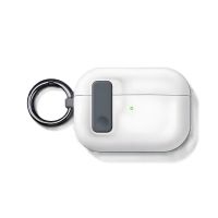 Белый чехол для AirPods 4 с кольцом и замком, PVC White