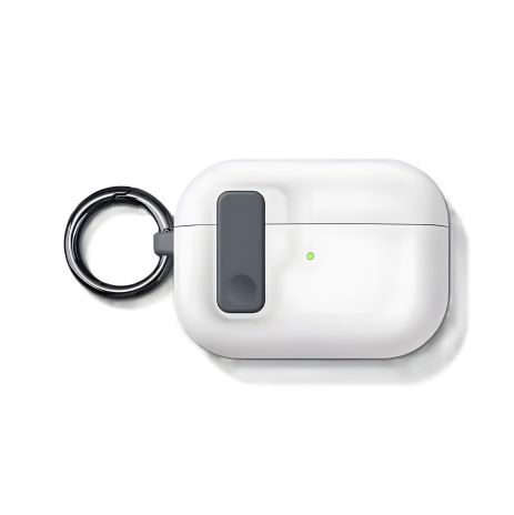 Чохол для AirPods 4 з кільцем та замком, PVC, White Чохол для AirPods 4 з кільцем та замком, PVC, White