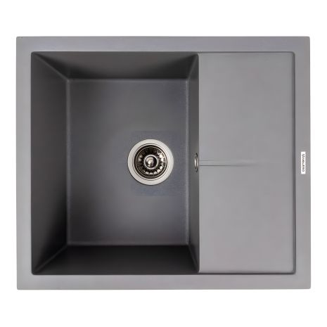 Кухонная гранитная мойка Valeso 5850 REYNA матовая с сушкой - серый муссон