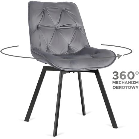 Поворотний стілець MARCO Сірий велюр Поворотний стілець MARCO Сірий велюр