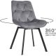 Поворотный стілець MARCO Сірий велюр