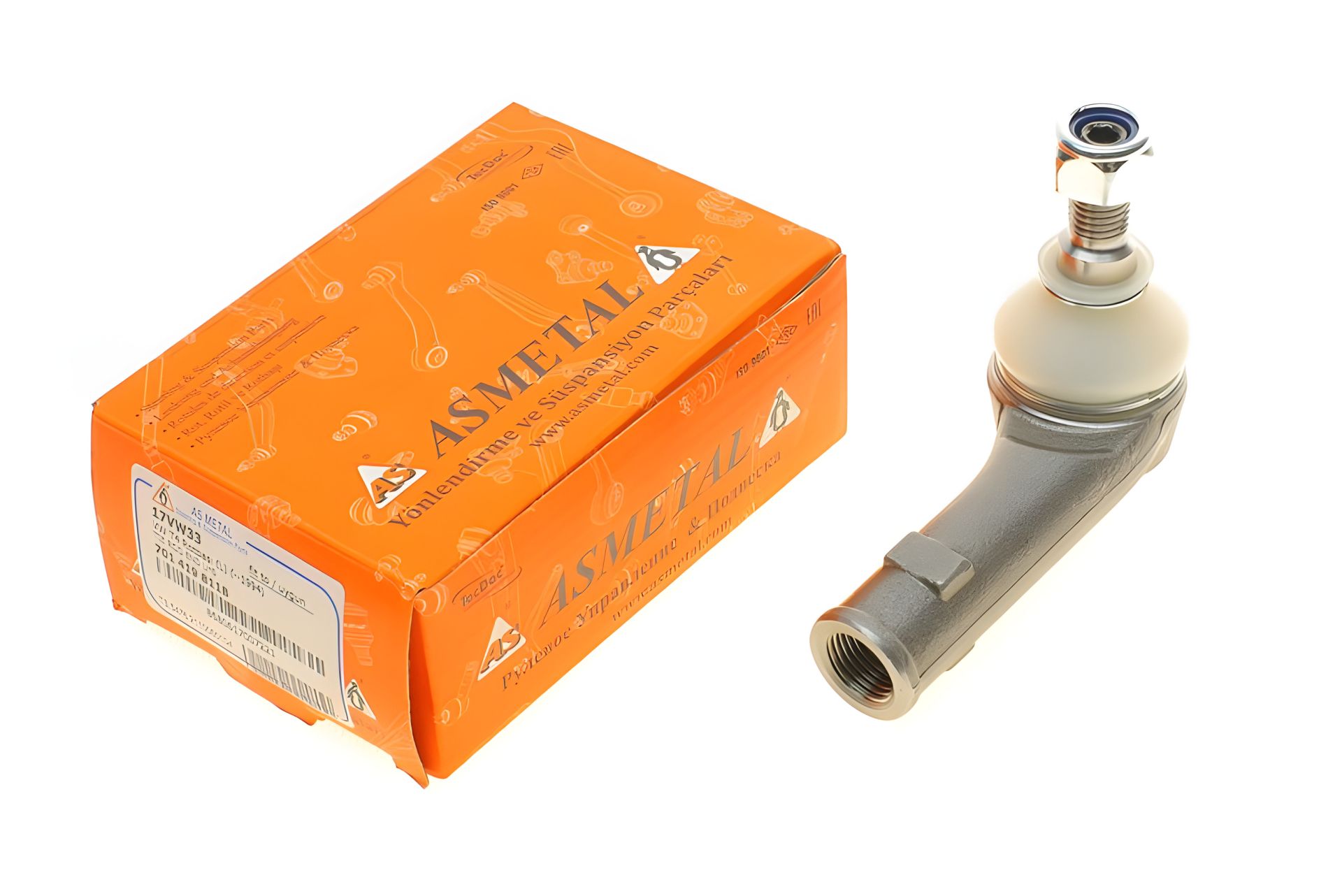 Кермової тяги накінечник T4 92-95 (конус 16) Л., ASMETAL (17VW33) Кермової тяги накінечник T4 92-95 (конус 16) Л., ASMETAL (17VW33)