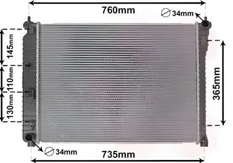 Охолодження радіатор 37002435 CHEVROLET OPEL Охолодження радіатор 37002435 CHEVROLET OPEL