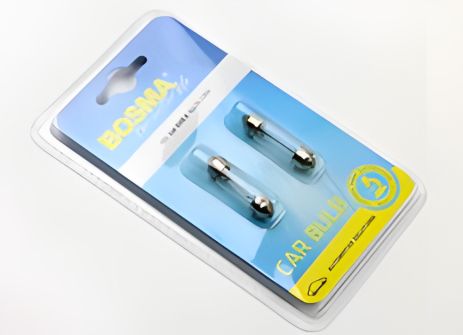 Автолампа SV8.5 12V 5W 10X36 C5W BLISTER (2 шт), бренд BOSMA (1680B) Автолампа SV8.5 12V 5W 10X36 C5W BLISTER (2 шт), бренд BOSMA (1680B)