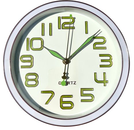 Настінний годинник Безшумний (25 см) Ph-03-W QUARTZ білий
