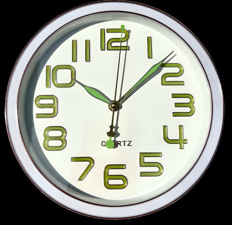 Настенные бесшумные часы (25 см) Ph-03-W QUARTZ белые Настенные бесшумные часы (25 см) Ph-03-W QUARTZ белые