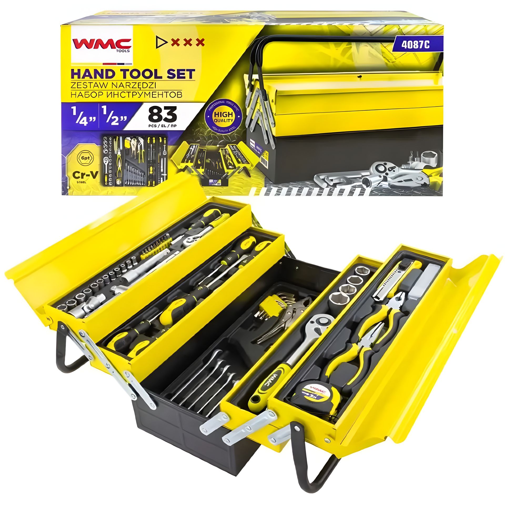 Набір інструментів WMC TOOLS, 83 предметів (4087C) Набір інструментів WMC TOOLS, 83 предметів (4087C)