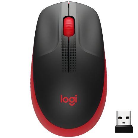 Миша бездротова Logitech M190 Wireless, 2.4G, 1xAA, Red (910-005908) Миша бездротова Logitech M190 Wireless, 2.4G, 1xAA, Red (910-005908)