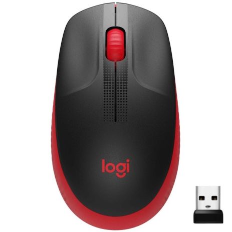 Миша Logitech M190 Wireless, 2.4G, 1xAA, Red (910-005908)