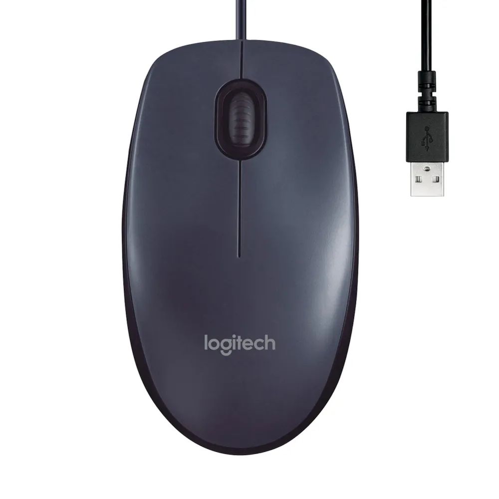 Дротова миша Logitech B100, Optical Mouse, 1000DPI, USB, 1.8m, Black (910-003357) Дротова миша Logitech B100, Optical Mouse, 1000DPI, USB, 1.8m, Black (910-003357)