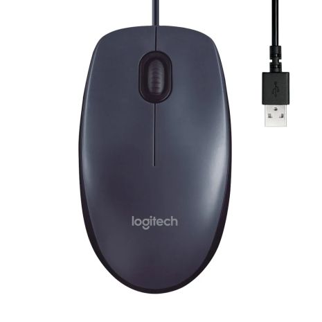 Дротова миша Logitech B100, Optical Mouse, 1000DPI, USB, 1.8m, Black (910-003357) Дротова миша Logitech B100, Optical Mouse, 1000DPI, USB, 1.8m, Black (910-003357)