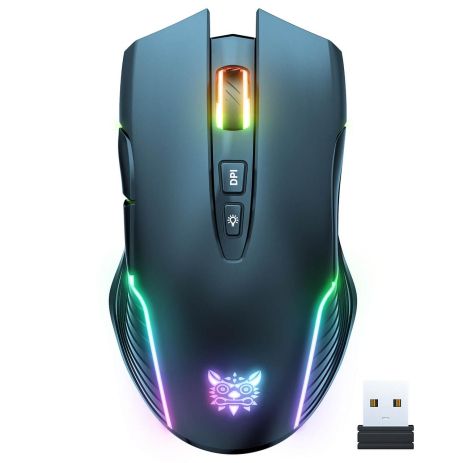 Миша ONIKUMA Gaming wireless CW905 RGB, 2.4G, 600-6400DPI, 700mAh, 48h, black Миша ONIKUMA Gaming wireless CW905 RGB, 2.4G, 600-6400DPI, 700mAh, 48h, black