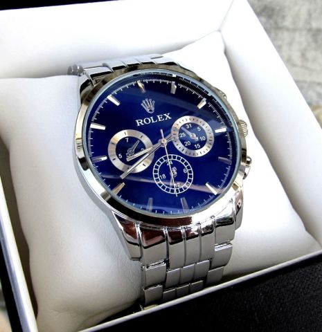 Мужские кварцевые часы Rolех серебряный цвет