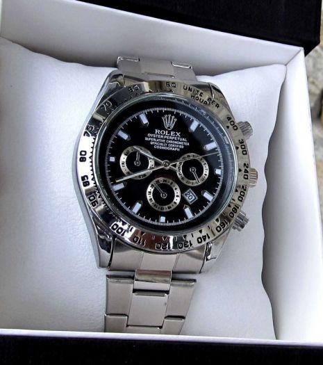 Мегакрутий Чоловічий кварцовий годинник Rolех Daytоnа срібний колір