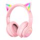 Накладні навушники ONIKUMA Bluetooth Gaming CAT with LED B90, 800mAh, BT5.0, AUX, 800mAh, 15h, pink Накладні навушники ONIKUMA Bluetooth Gaming CAT with LED B90, 800mAh, BT5.0, AUX, 800mAh, 15h, pink