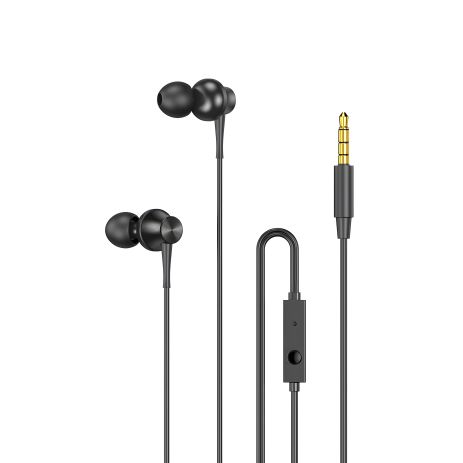 Навушники KONI STRONG with mic KS-101, 3.5mm, 1.2m, black - Стильні