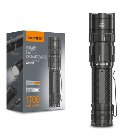 Портативний світлодіодний ліхтарик VIDEX VLF-A156R 1700Lm 6500K Портативний світлодіодний ліхтарик VIDEX VLF-A156R 1700Lm 6500K