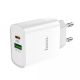 Сетевое зарядное устройство Hoco C80A USB/ Type-C QC PD белое Сетевое зарядное устройство Hoco C80A USB/ Type-C QC PD белое
