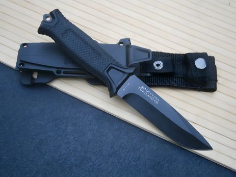Ніж Gerber Portland Oregon, 24 см, чорний фултанг в чохлі Ніж Gerber Portland Oregon, 24 см, чорний фултанг в чохлі