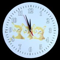 Брендований настінний годинник із символікою, логотипом "Промо" (30 cм) під замовлення [ДВП Відкритий] (від 20 шт.)