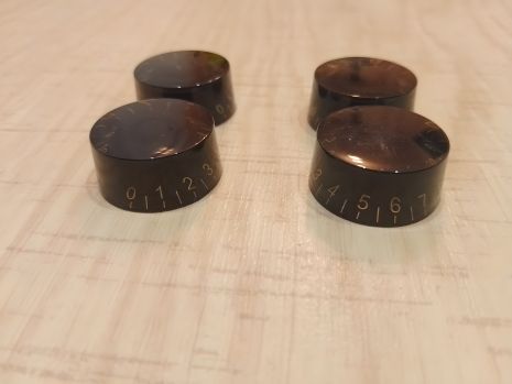 Черные ручки для потенциометров электрогитары Les Paul LP Черные ручки для потенциометров электрогитары Les Paul LP