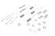 105-0715 QUICK BRAKE Комплект пружинок колодок ручника MB 207-310D