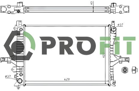 Двигунний охолоджуючий радіатор VOLVO XC70, PROFIT (17400702) Двигунний охолоджуючий радіатор VOLVO XC70, PROFIT (17400702)