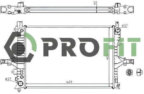 Двигунний охолоджуючий радіатор VOLVO XC70, PROFIT (17400702) Двигунний охолоджуючий радіатор VOLVO XC70, PROFIT (17400702)