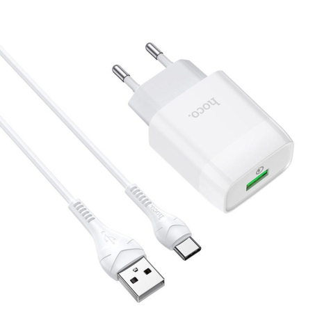 Зарядное устройство Hoco C72Q Glorious QC3.0 Type-C White Зарядное устройство Hoco C72Q Glorious QC3.0 Type-C White