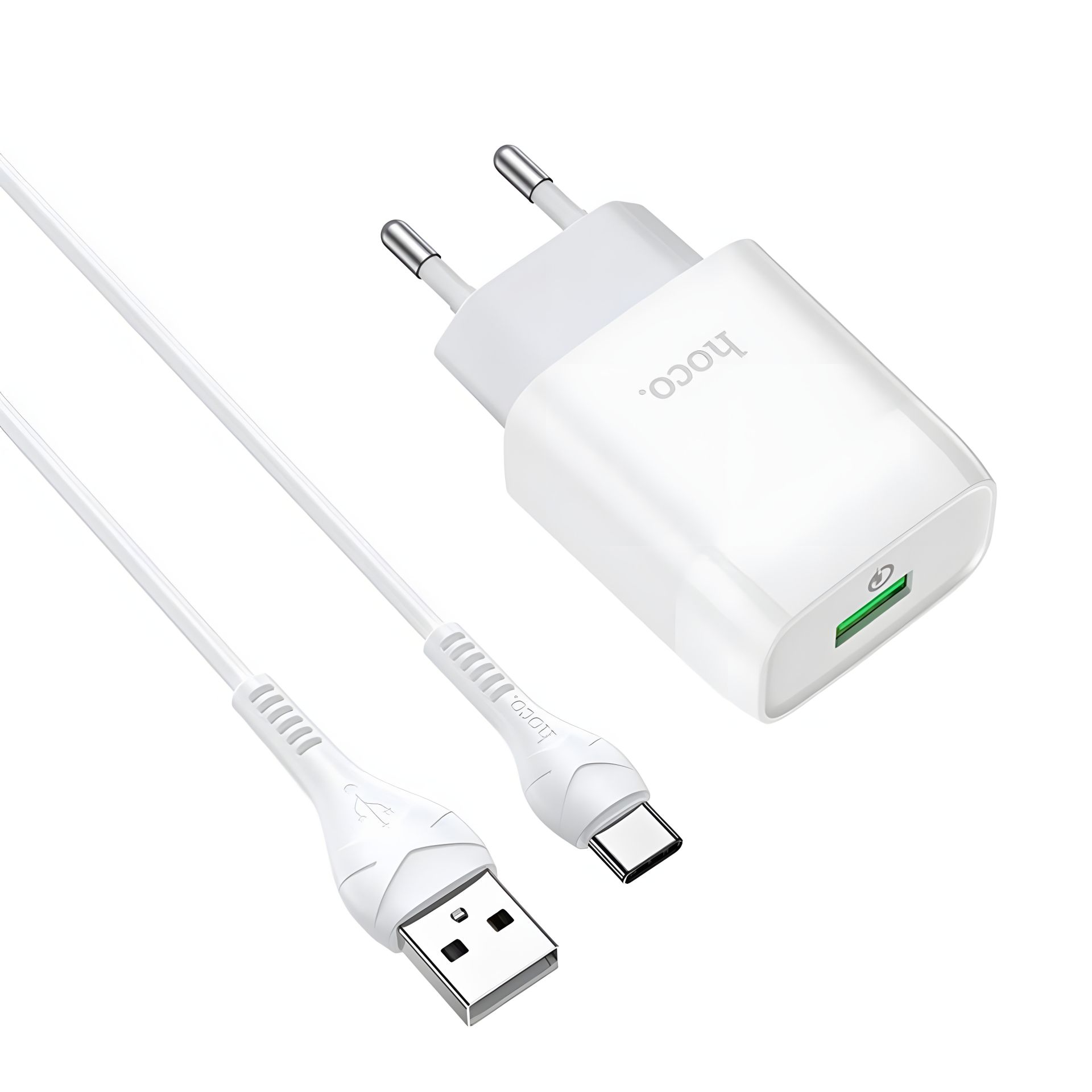 Белое зарядное устройство Hoco C72Q Glorious QC3.0 Type-C Белое зарядное устройство Hoco C72Q Glorious QC3.0 Type-C