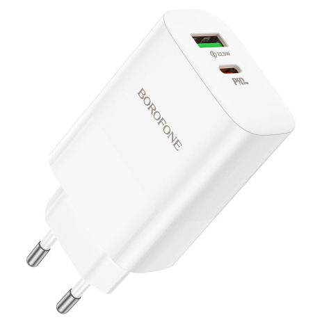 Сетевое зарядное устройство Borofone BN10 USB/ Type-C PD 65W белое