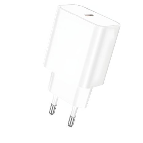Зарядний пристрій від мережі Borofone BA71A, Out: Type-C, PD, 20W, білий