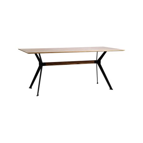 Обеденный стіл Stealth (Стелс) 180 x 90, чорні ноги / натуральний дуб