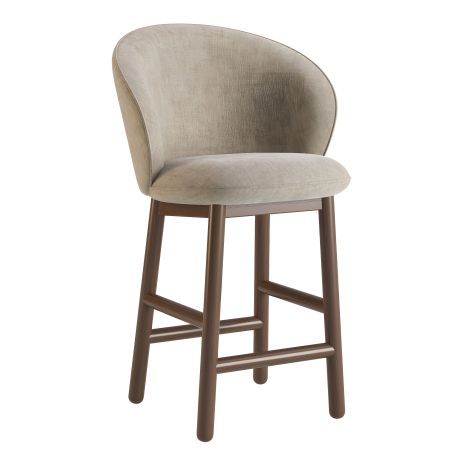 Полубарный стул Stitch темный орех / Vouge 02