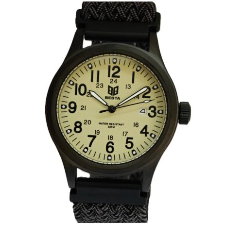 Мужские часы Besta Command Green Nylon, 2 ремешка 2157
