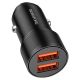 Автомобільний зарядний пристрій Borofone BZ19, 2 USB, 2.4A, чорний