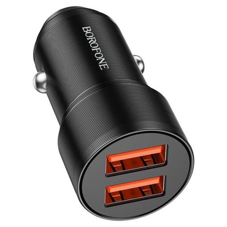 Автомобільний зарядний пристрій Borofone BZ19, 2 USB, 2.4A, чорний Автомобільний зарядний пристрій Borofone BZ19, 2 USB, 2.4A, чорний